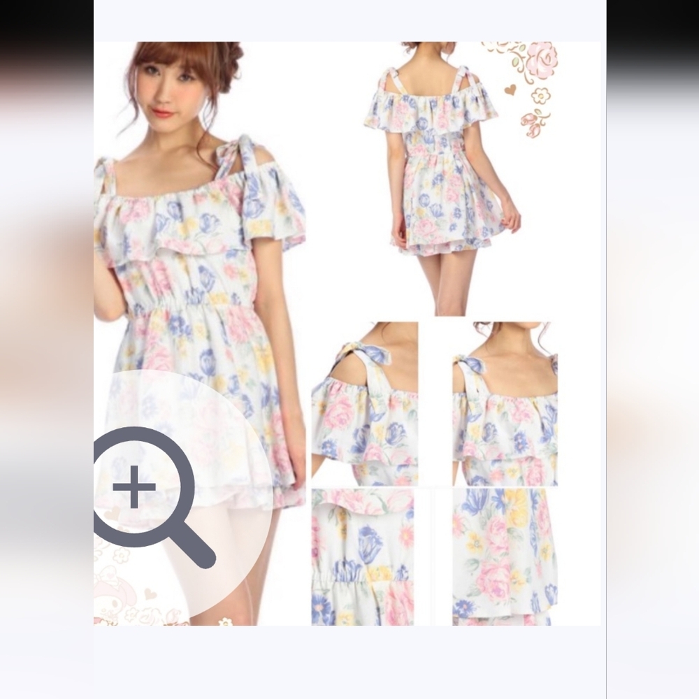 #218. EUC- LIZ LISA Floral Ruffle Romper